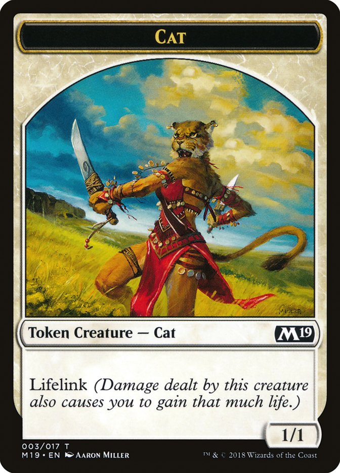 Cat Token [Core Set 2019 Tokens] MTG Single Magic: The Gathering | Red Claw Gaming