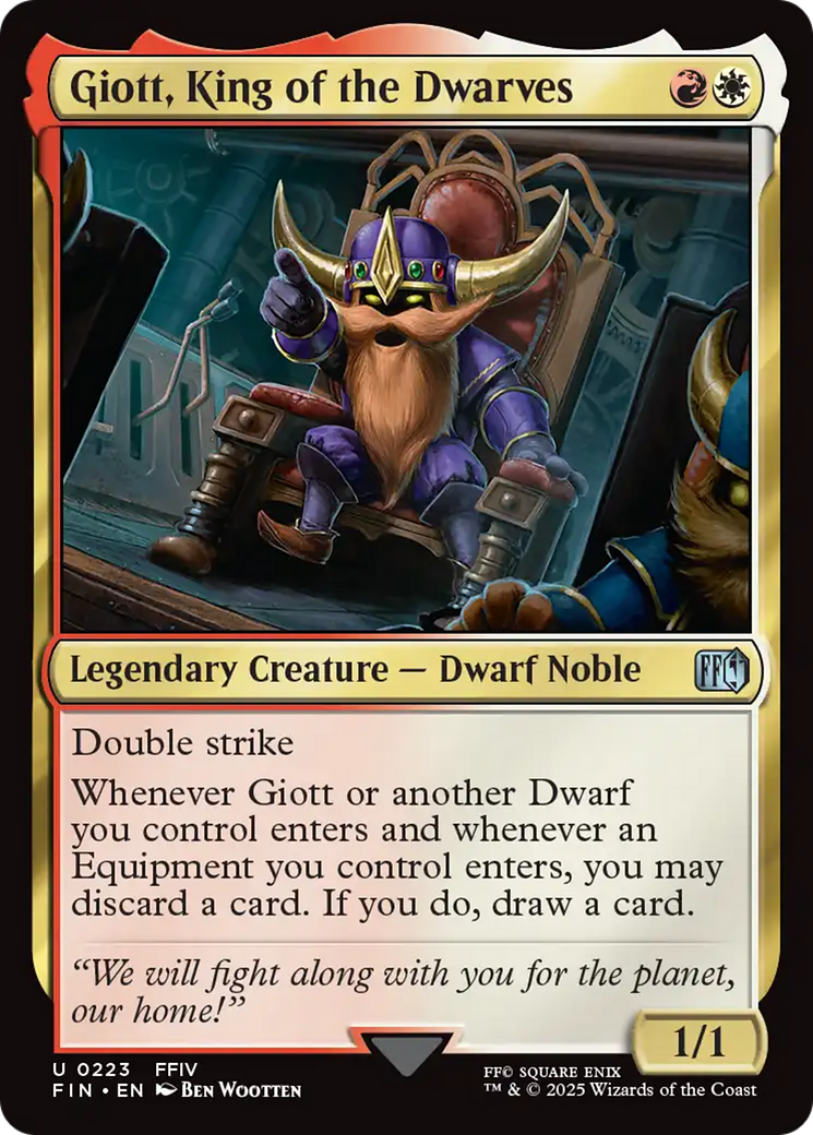 Giott, King of the Dwarves [FINAL FANTASY] MTG Single Magic: The Gathering | Red Claw Gaming