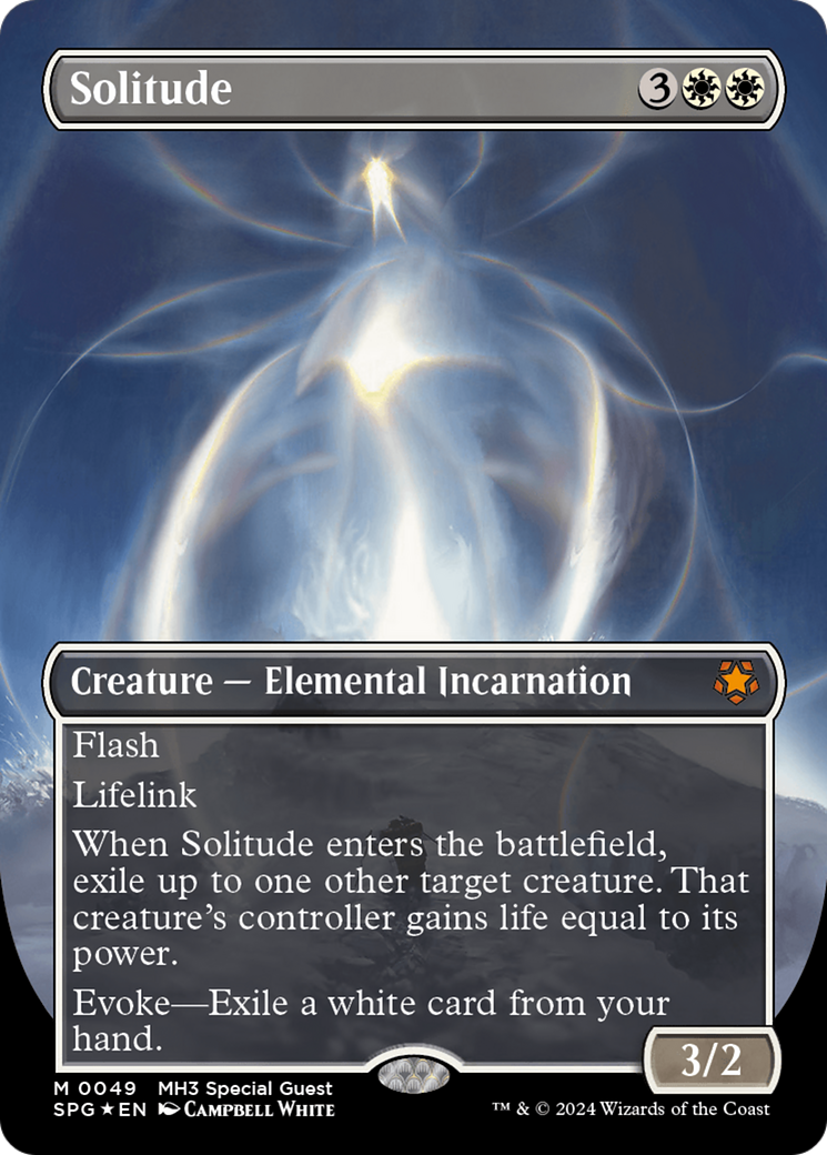Solitude (Borderless) (Textured Foil) [Modern Horizons 3 Special Guests] MTG Single Magic: The Gathering | Red Claw Gaming