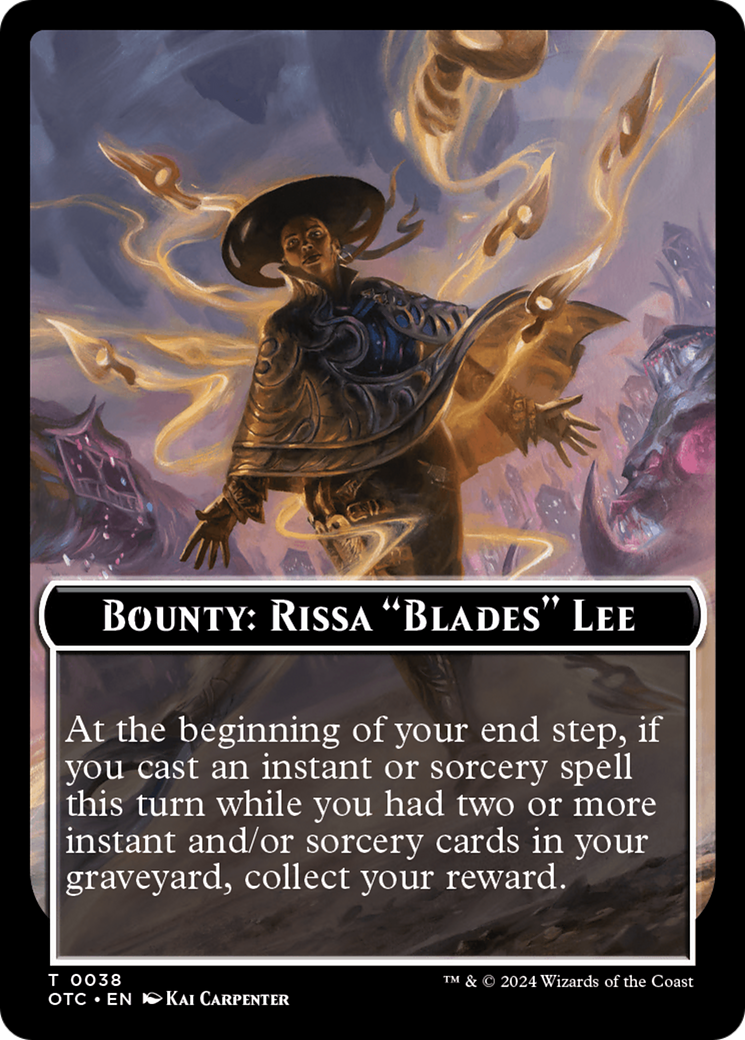 Bounty: Rissa "Blades" Lee // Bounty Rules Double-Sided Token [Outlaws of Thunder Junction Commander Tokens] MTG Single Magic: The Gathering    | Red Claw Gaming