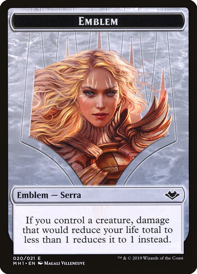 Soldier (004) // Serra the Benevolent Emblem (020) Double-Sided Token [Modern Horizons Tokens] MTG Single Magic: The Gathering | Red Claw Gaming