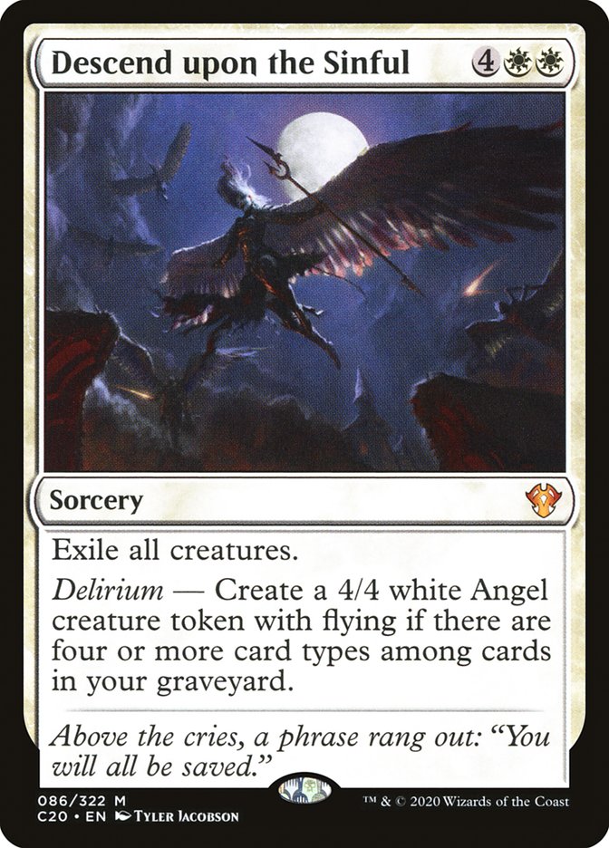 Descend upon the Sinful [Commander 2020] MTG Single Magic: The Gathering | Red Claw Gaming