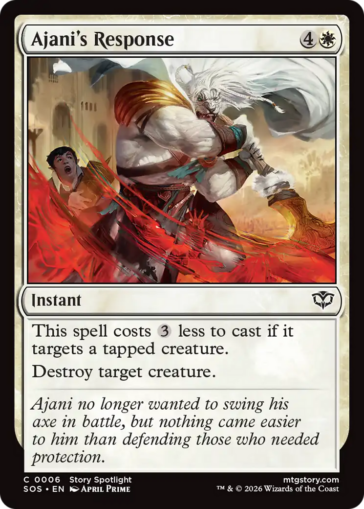 Ajani's Response [Secrets of Strixhaven] MTG Single Magic: The Gathering | Red Claw Gaming