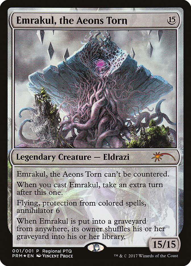 Emrakul, the Aeons Torn (Regional PTQ) [Pro Tour Promos] MTG Single Magic: The Gathering | Red Claw Gaming