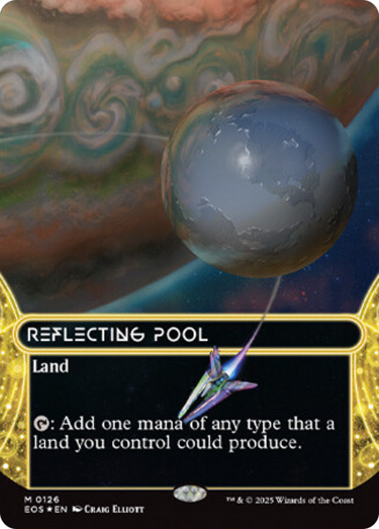 Reflecting Pool (0126) (Borderless) (Galaxy Foil) [Edge of Eternities: Stellar Sights] MTG Single Magic: The Gathering | Red Claw Gaming