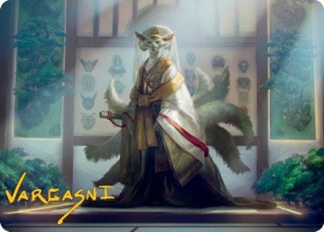 Light-Paws, Emperor's Voice Art Card (Gold-Stamped Signature) [Kamigawa: Neon Dynasty Art Series] MTG Single Magic: The Gathering | Red Claw Gaming