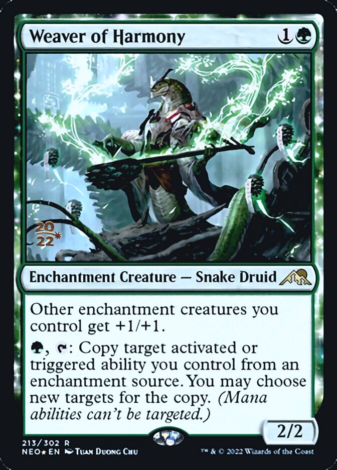 Weaver of Harmony [Kamigawa: Neon Dynasty Prerelease Promos] MTG Single Magic: The Gathering | Red Claw Gaming