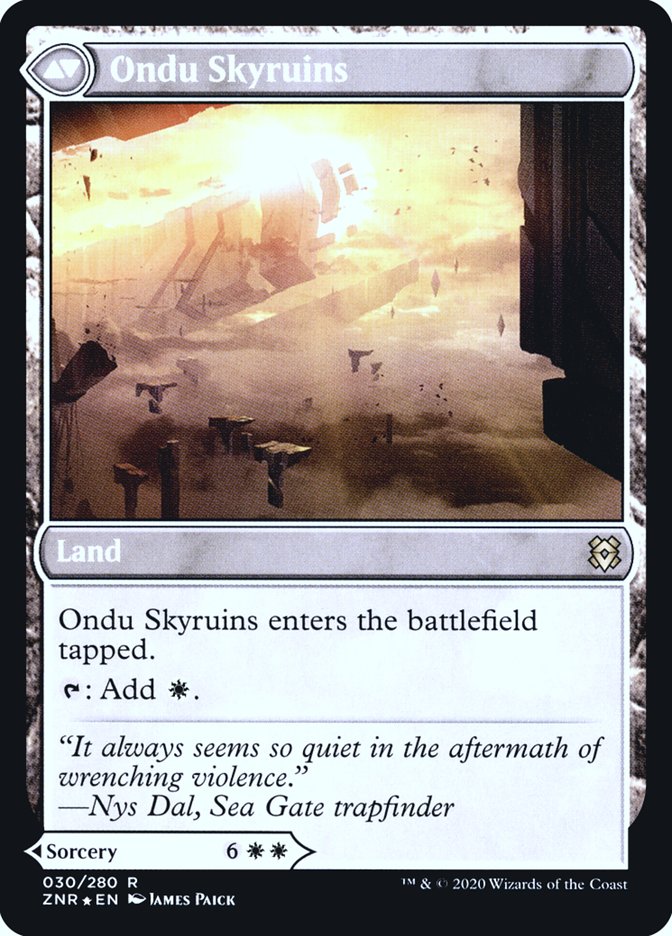 Ondu Inversion // Ondu Skyruins [Zendikar Rising Prerelease Promos] MTG Single Magic: The Gathering | Red Claw Gaming