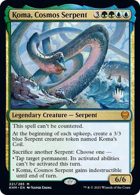 Koma, Cosmos Serpent (Promo Pack) [Kaldheim Promos] MTG Single Magic: The Gathering | Red Claw Gaming