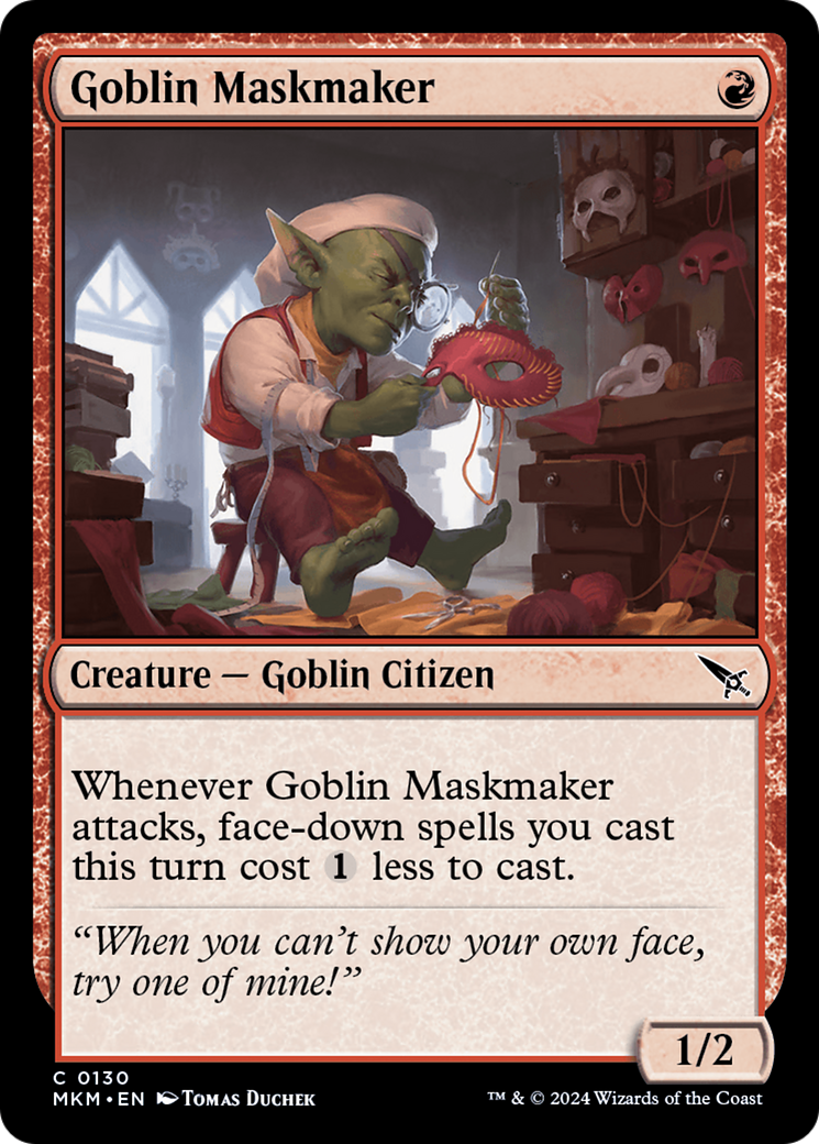 Goblin Maskmaker [Murders at Karlov Manor] MTG Single Magic: The Gathering    | Red Claw Gaming