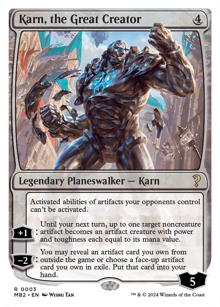 Karn, the Great Creator (White Border) [Mystery Booster 2] MTG Single Magic: The Gathering | Red Claw Gaming