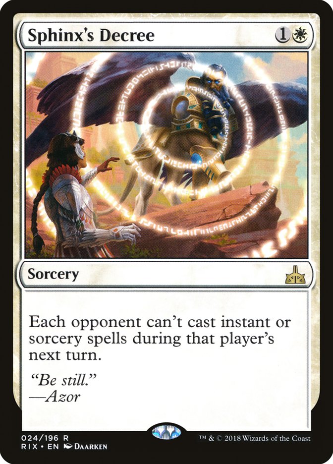 Sphinx's Decree [Rivals of Ixalan] MTG Single Magic: The Gathering | Red Claw Gaming