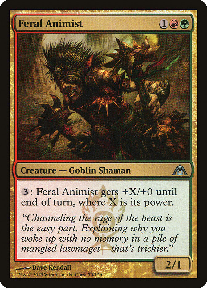 Feral Animist [Dragon's Maze] MTG Single Magic: The Gathering | Red Claw Gaming