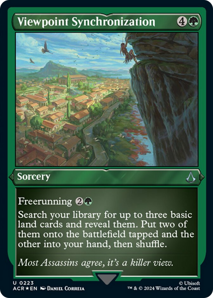 Viewpoint Synchronization (Foil Etched) [Assassin's Creed] MTG Single Magic: The Gathering | Red Claw Gaming