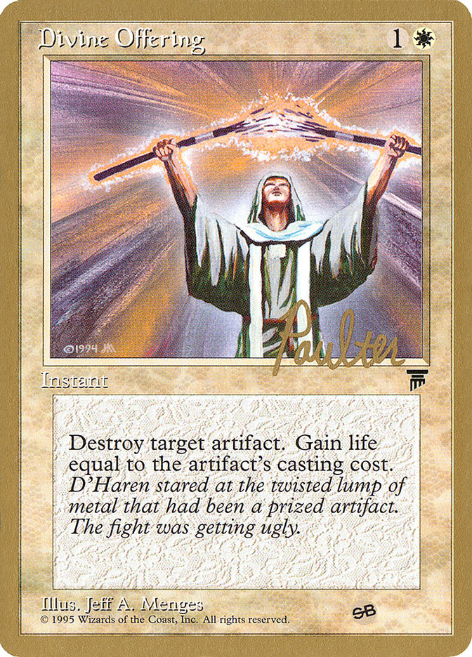 Divine Offering (Preston Poulter) (SB) [Pro Tour Collector Set] MTG Single Magic: The Gathering | Red Claw Gaming