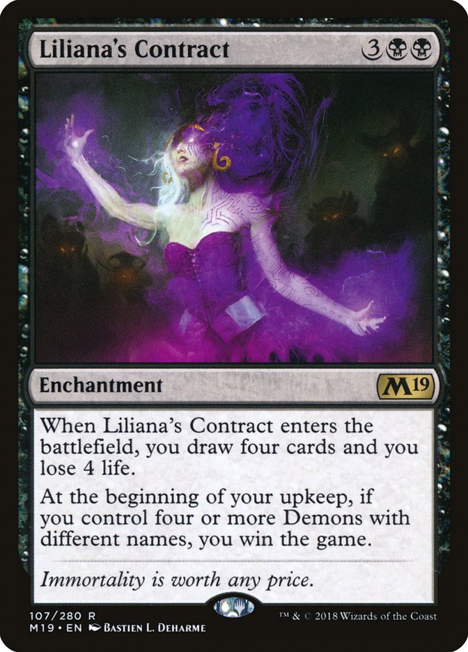 Liliana's Contract [Core Set 2019] MTG Single Magic: The Gathering | Red Claw Gaming