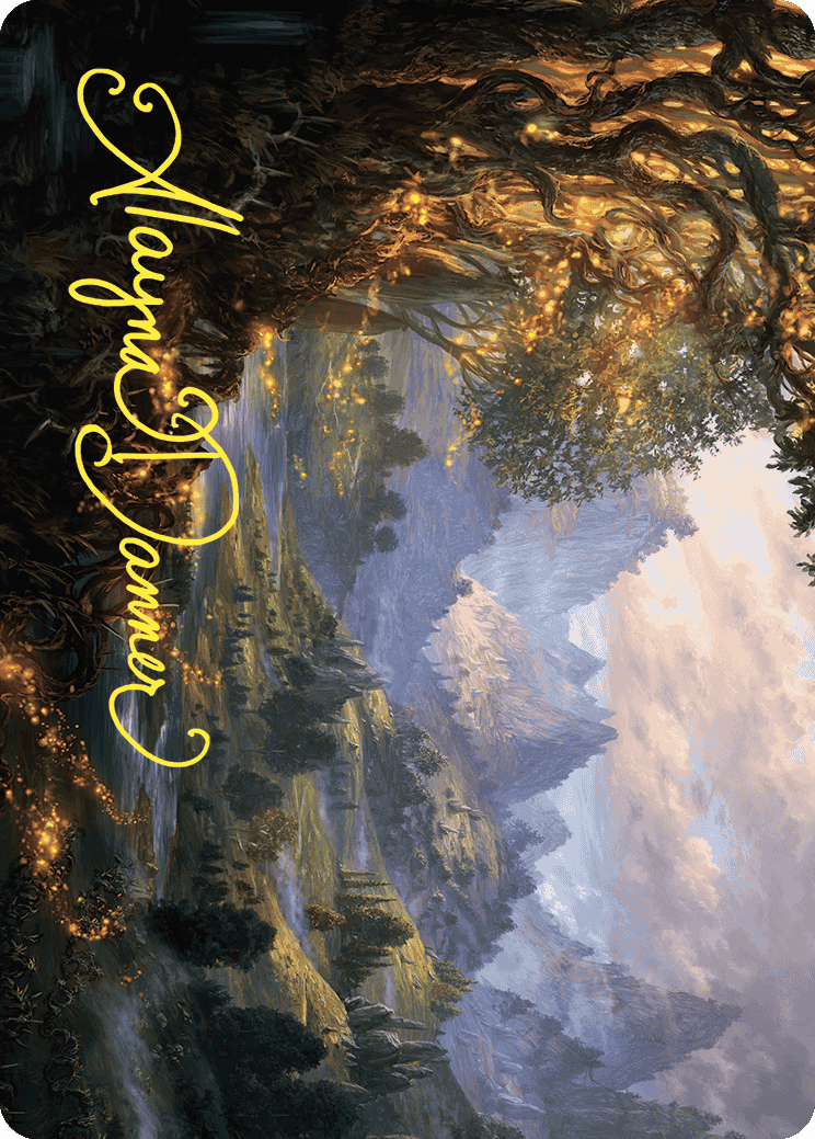 Evolving Wilds Art Card (Gold-Stamped Signature) [Wilds of Eldraine Art Series] MTG Single Magic: The Gathering | Red Claw Gaming