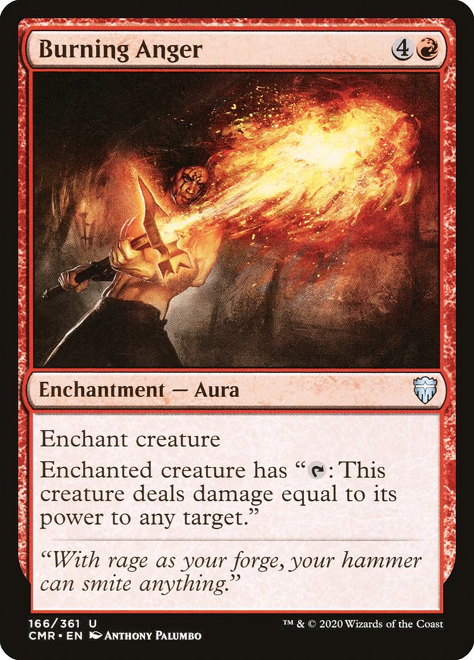 Burning Anger [Commander Legends] MTG Single Magic: The Gathering | Red Claw Gaming