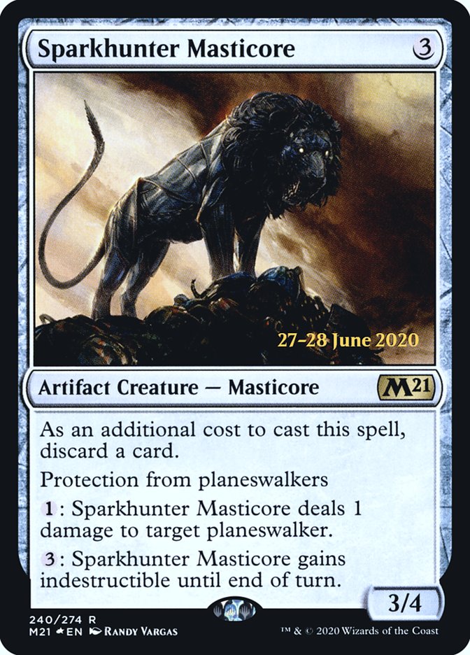 Sparkhunter Masticore [Core Set 2021 Prerelease Promos] MTG Single Magic: The Gathering | Red Claw Gaming