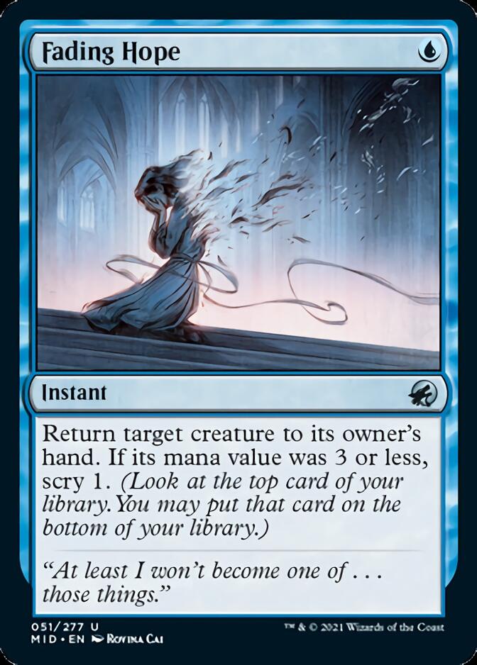 Fading Hope [Innistrad: Midnight Hunt] MTG Single Magic: The Gathering | Red Claw Gaming
