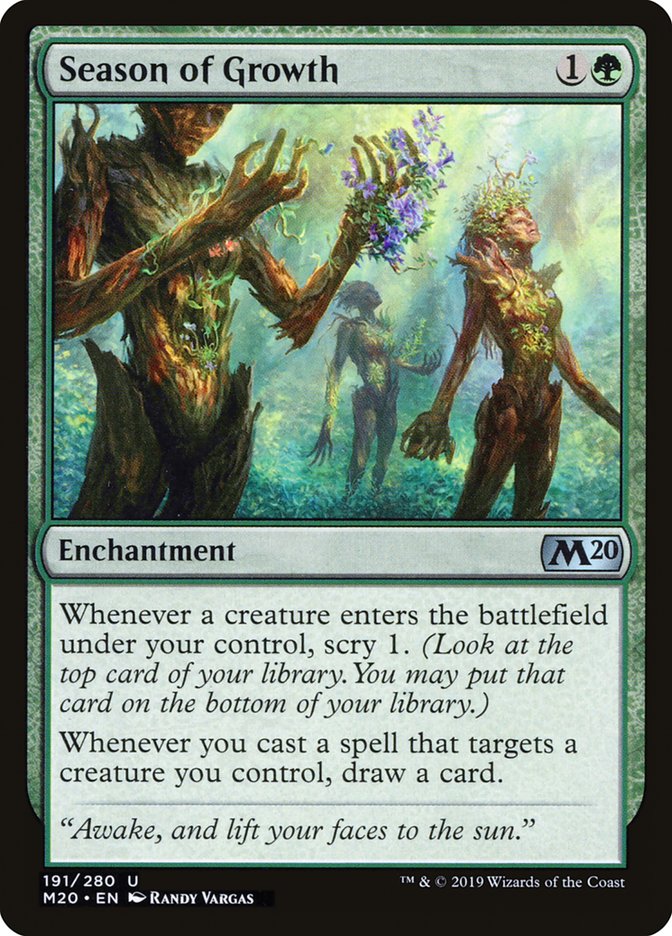 Season of Growth [Core Set 2020] MTG Single Magic: The Gathering | Red Claw Gaming