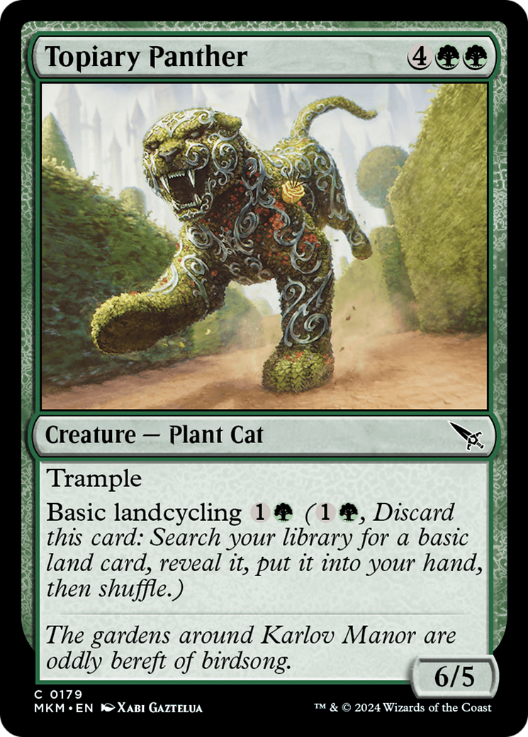 Topiary Panther [Murders at Karlov Manor] MTG Single Magic: The Gathering    | Red Claw Gaming