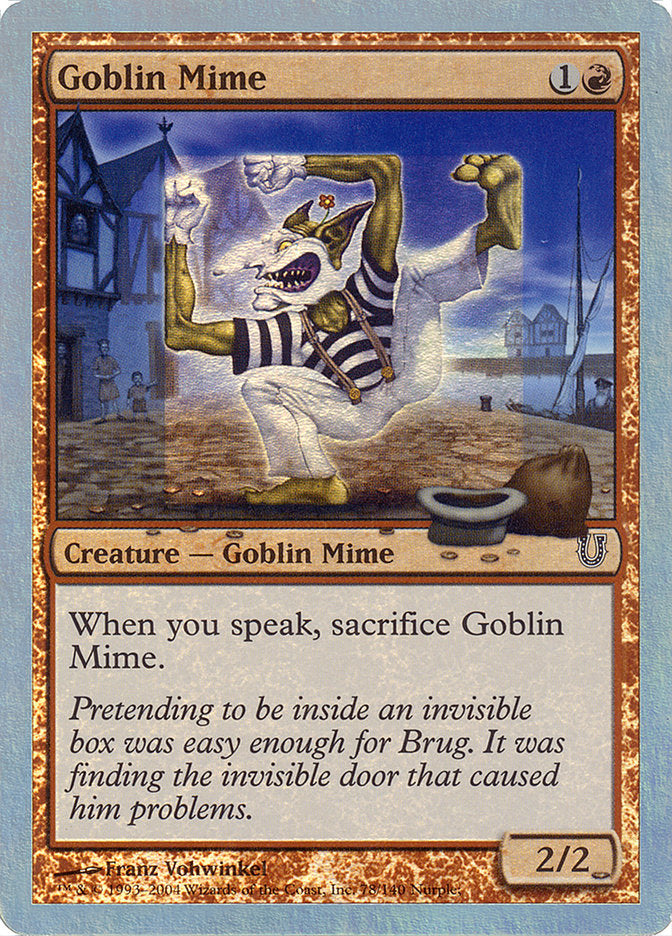 Goblin Mime (Alternate Foil) [Unhinged] MTG Single Magic: The Gathering | Red Claw Gaming