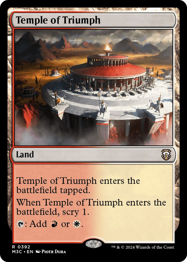 Temple of Triumph (Ripple Foil) [Modern Horizons 3 Commander] MTG Single Magic: The Gathering | Red Claw Gaming