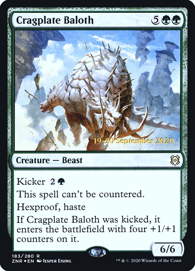 Cragplate Baloth [Zendikar Rising Prerelease Promos] MTG Single Magic: The Gathering | Red Claw Gaming