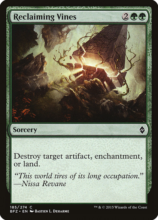 Reclaiming Vines [Battle for Zendikar] MTG Single Magic: The Gathering | Red Claw Gaming