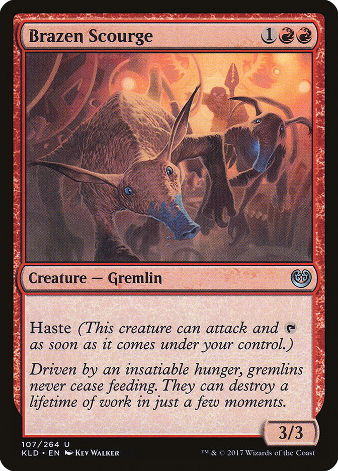 Brazen Scourge (Intro Pack) [Kaladesh Promos] MTG Single Magic: The Gathering | Red Claw Gaming