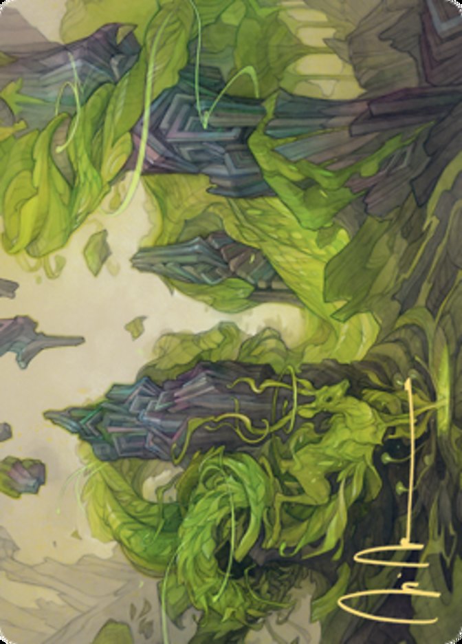 Reclaim the Wastes Art Card (Gold-Stamped Signature) [Zendikar Rising Art Series] MTG Single Magic: The Gathering | Red Claw Gaming