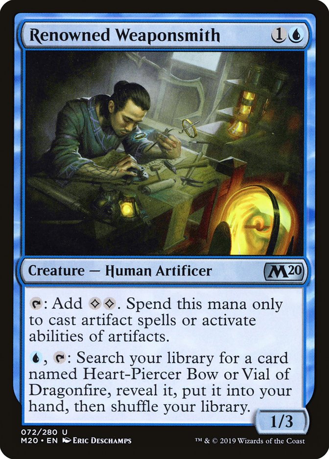 Renowned Weaponsmith [Core Set 2020] MTG Single Magic: The Gathering | Red Claw Gaming