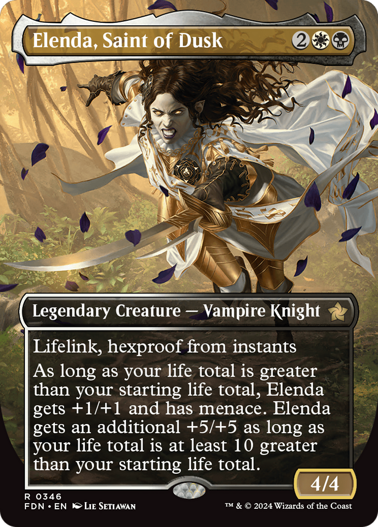 Elenda, Saint of Dusk (Borderless) [Foundations] MTG Single Magic: The Gathering | Red Claw Gaming