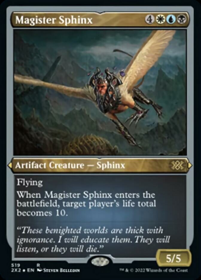 Magister Sphinx (Foil Etched) [Double Masters 2022] MTG Single Magic: The Gathering    | Red Claw Gaming