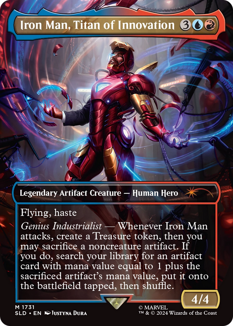 Iron Man, Titan of Innovation (Rainbow Foil) [Secret Lair Drop Series] MTG Single Magic: The Gathering | Red Claw Gaming