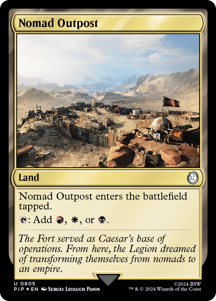 Nomad Outpost (Surge Foil) [Fallout] MTG Single Magic: The Gathering    | Red Claw Gaming