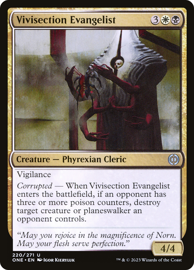 Vivisection Evangelist [Phyrexia: All Will Be One] MTG Single Magic: The Gathering | Red Claw Gaming