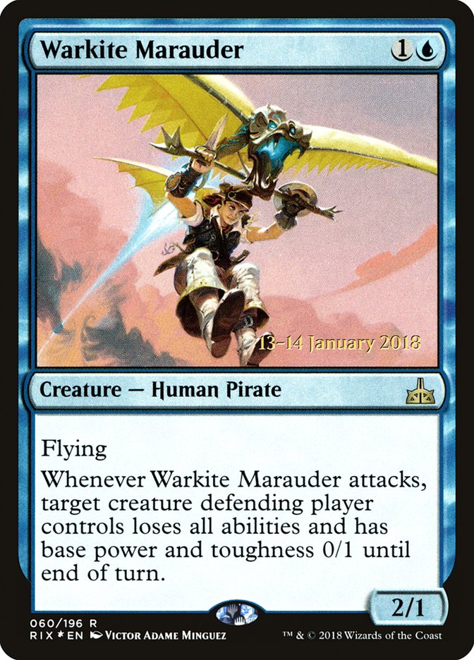 Warkite Marauder [Rivals of Ixalan Prerelease Promos] MTG Single Magic: The Gathering | Red Claw Gaming