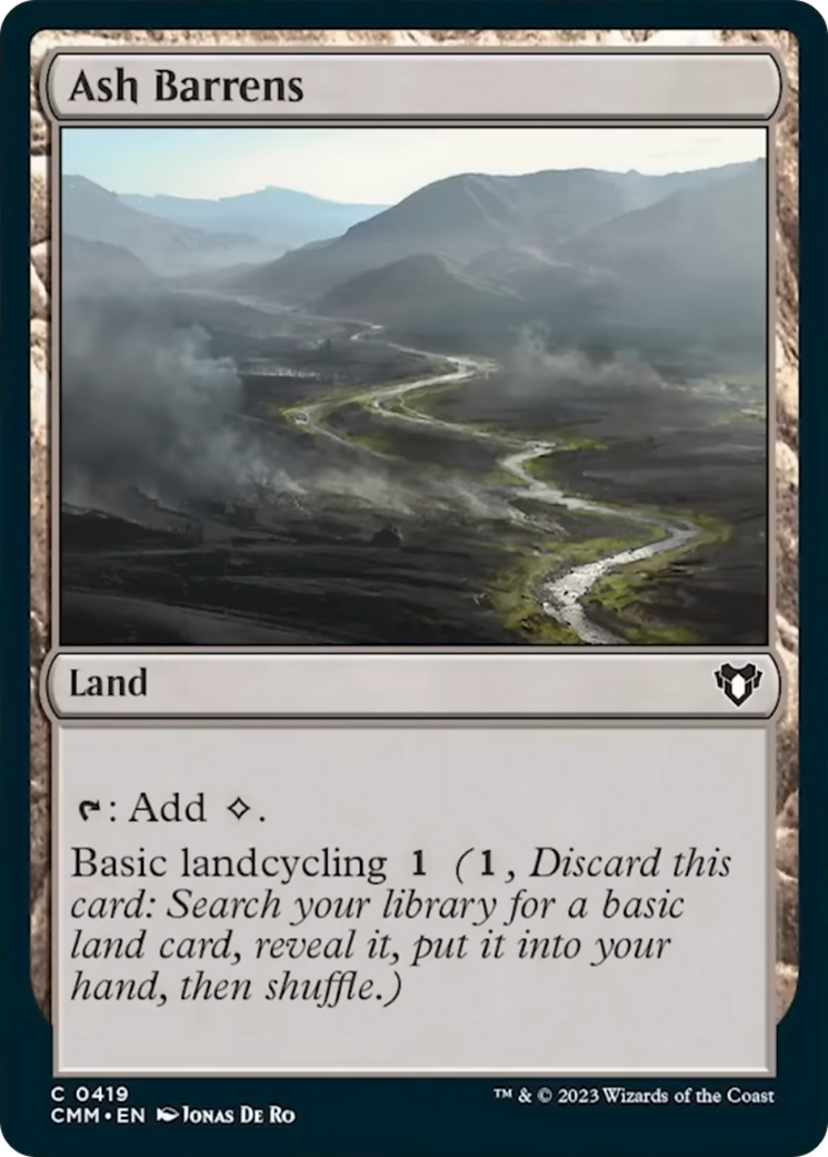 Ash Barrens [Commander Masters] MTG Single Magic: The Gathering    | Red Claw Gaming