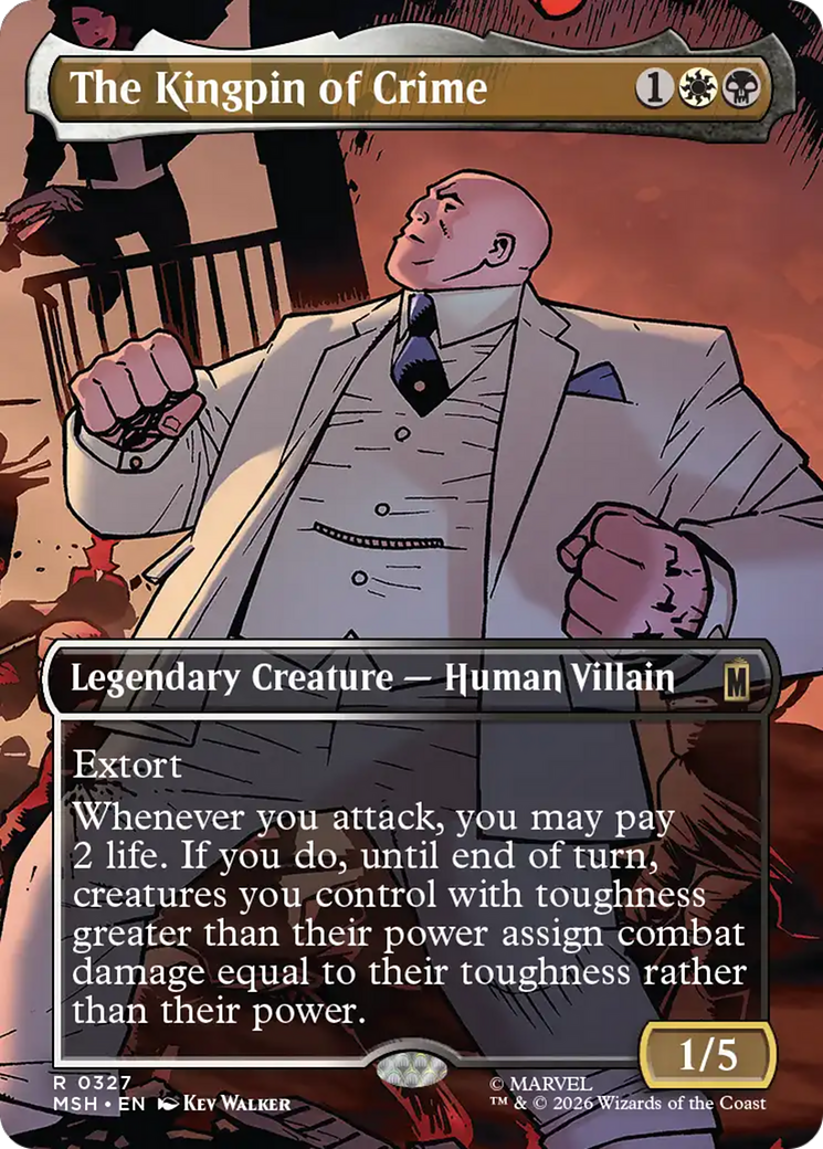 The Kingpin of Crime (Borderless) (0327) [Marvel Super Heroes] MTG Single Magic: The Gathering | Red Claw Gaming
