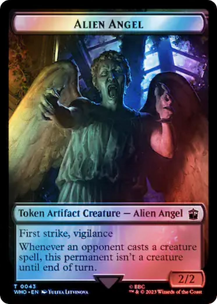 Alien Angel // Food (0059) Double-Sided Token (Surge Foil) [Doctor Who Tokens] MTG Single Magic: The Gathering | Red Claw Gaming