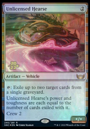 Unlicensed Hearse [Streets of New Capenna Prerelease Promos] MTG Single Magic: The Gathering | Red Claw Gaming