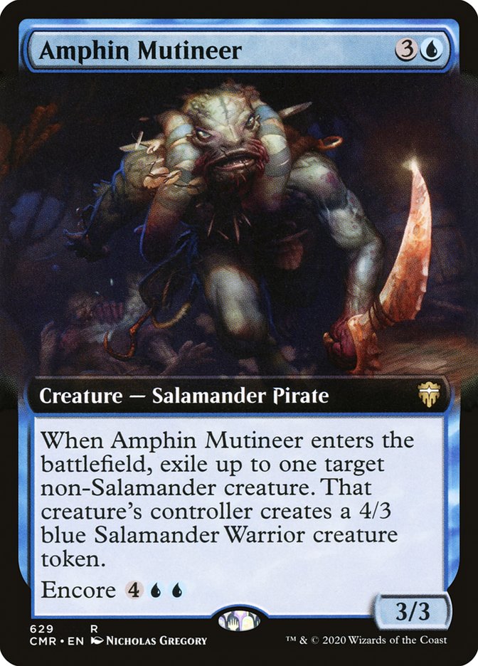 Amphin Mutineer (Extended Art) [Commander Legends] MTG Single Magic: The Gathering | Red Claw Gaming