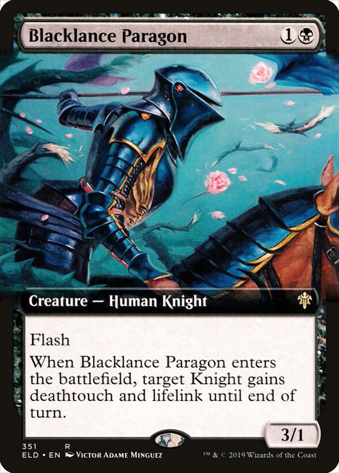 Blacklance Paragon (Extended Art) [Throne of Eldraine] MTG Single Magic: The Gathering | Red Claw Gaming