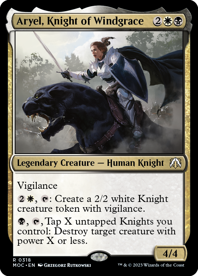 Aryel, Knight of Windgrace [March of the Machine Commander] MTG Single Magic: The Gathering | Red Claw Gaming
