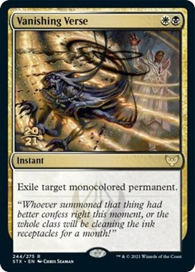 Vanishing Verse [Strixhaven: School of Mages Prerelease Promos] MTG Single Magic: The Gathering | Red Claw Gaming