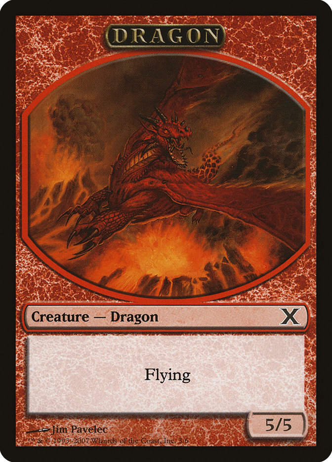 Dragon Token [Tenth Edition Tokens] MTG Single Magic: The Gathering | Red Claw Gaming
