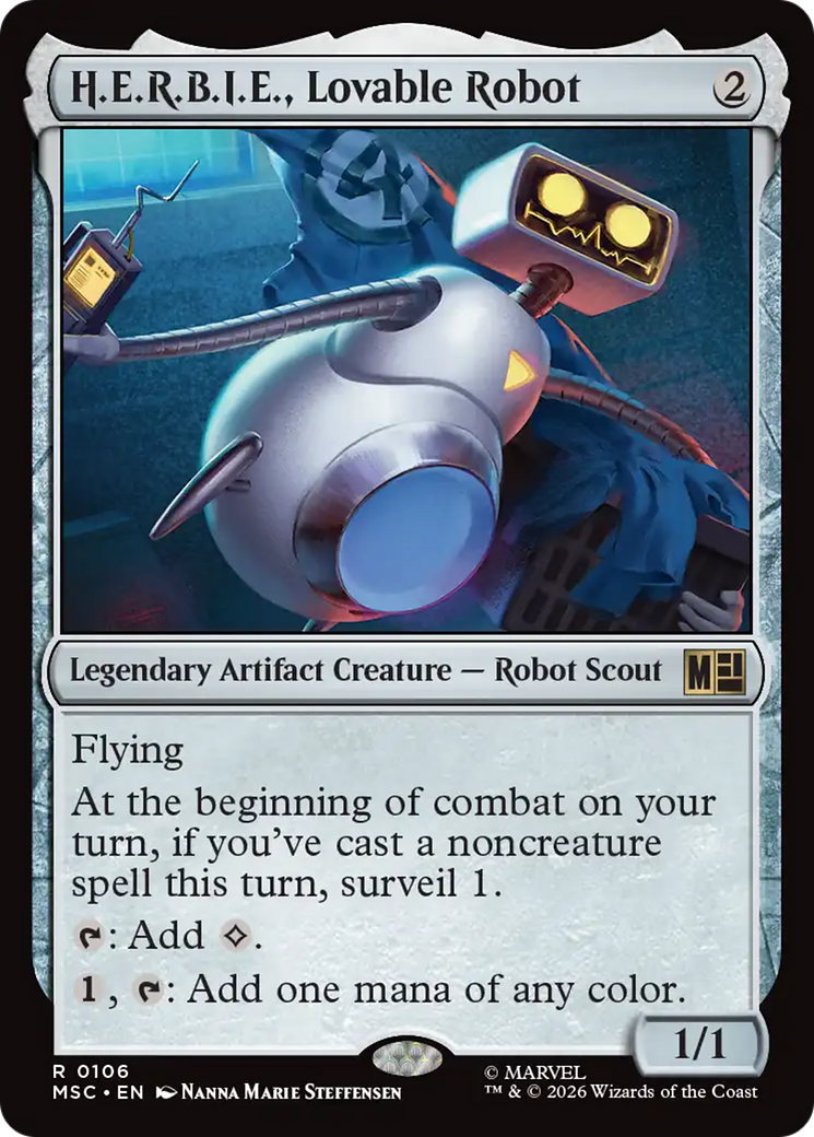 H.E.R.B.I.E., Lovable Robot (Surge Foil) [Marvel Super Heroes Commander] | Red Claw Gaming