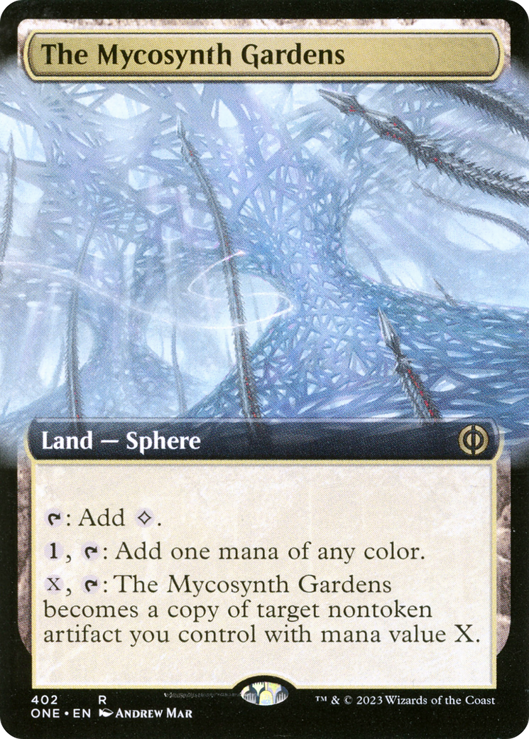 The Mycosynth Gardens (Extended Art) [Phyrexia: All Will Be One] MTG Single Magic: The Gathering | Red Claw Gaming